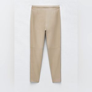 Zara high waisted faux Leggings